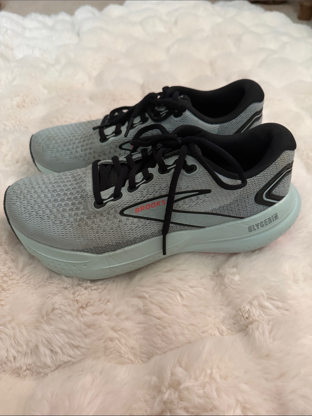 Brooks Women's Mint and Gray Glycena Running Shoes